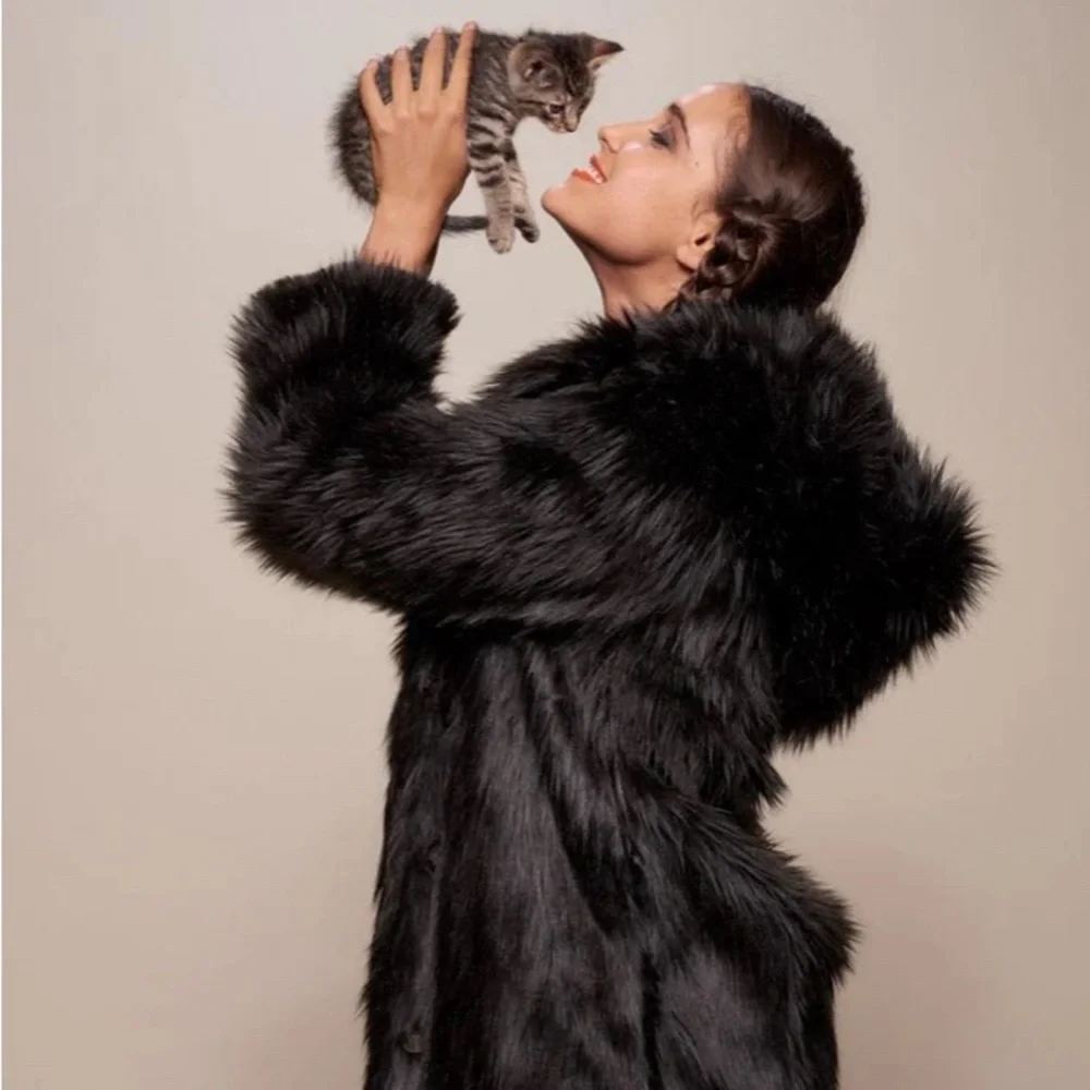 SpiritHoods Black Faux Fur Teddy Jacket - Picture 6 of 7